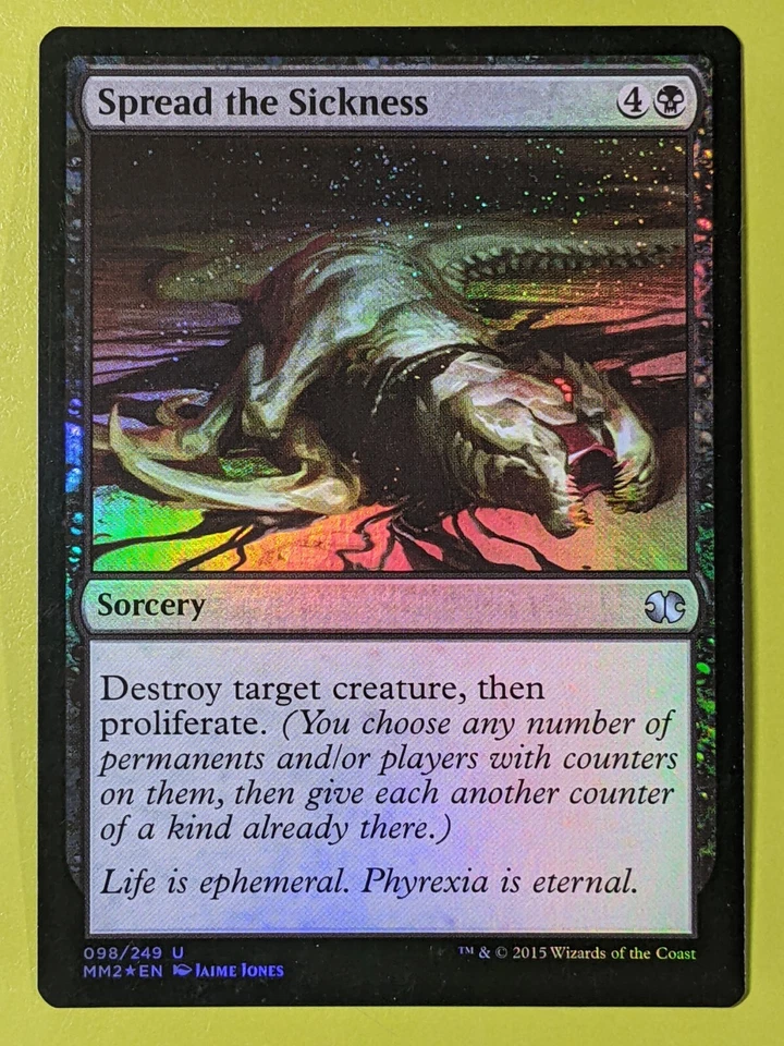 FOIL Spread the Sickness  x1 Modern Masters 2015 1x Magic the Gathering MTG - Image 1 of 1