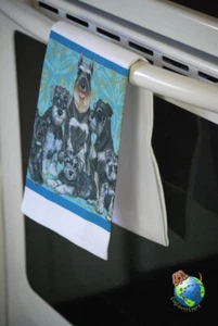 Schnauzer Kitchen Hand Towel - Picture 1 of 2