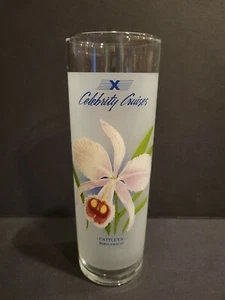 Celebrity Cruises Frosted Highball Glass - Orchid Collection #7004 - Picture 1 of 9