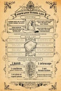 Harry Potter : Hogwarts List - Maxi Poster 61cm x 91.5cm new and sealed - Picture 1 of 1