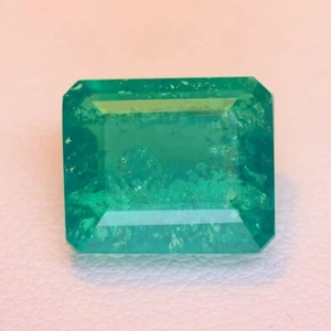 4.89ct Colombian Hydrothermal Emerald Lab Grown Loose Stone - Picture 1 of 3