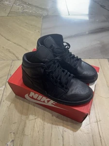 Nike Air Jordan 1 Mid 554724-091 Triple Black Size UK 8 EU 42.5 - Picture 1 of 6