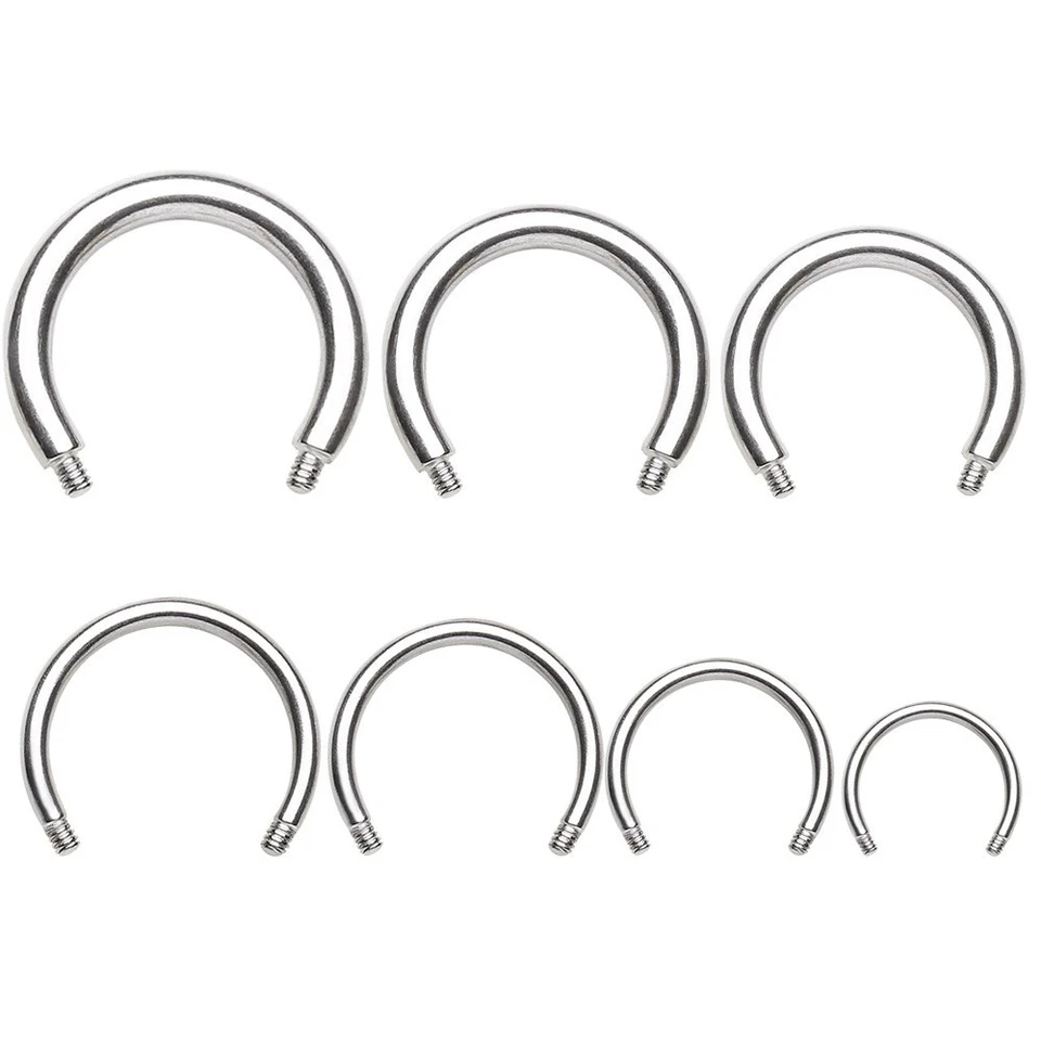 Paquete de barra con forma de zapatos de caballo de acero quirúrgico 316L de 10 piezas Foto 1 de 1