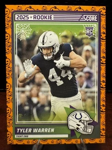 Tyler Warren Pumpkin Rookie Card-2025 Panini Score Indianapolis Colts Penn St RC - Picture 1 of 2