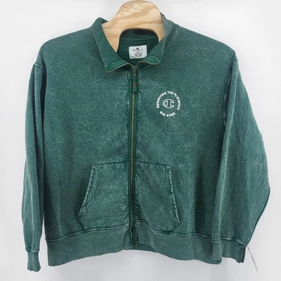 Chaqueta Champion Para Hombre 2XL Cremallera Completa Cuello Simulado Verde Reescribiendo el Libro de Jugadas Nueva Foto 1 de 4