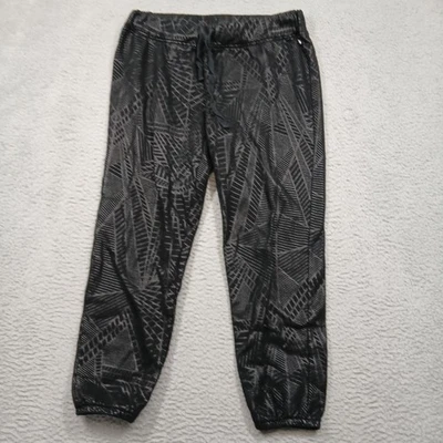 Pantalones deportivos Fabletics para mujer S negros grises con cordón estampado geométrico Foto 1 de 4