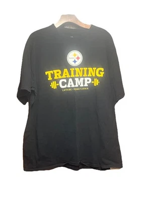 Camiseta Majestic Pittsburgh Steelers Oficial Entrenamiento Camp Barbell Negra XL Foto 1 de 4