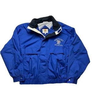Giacca a vento vintage University of Kentucky Wildcats con zip blu taglia L - Foto 1 di 7
