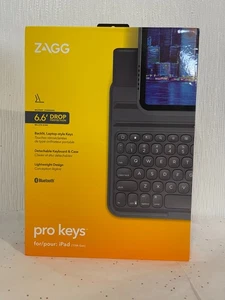 ZAGG Pro Keys Wireless Keyboard Folio Case for Apple iPad (10th Gen) Grey - Bild 1 von 7