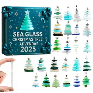 Sea Glass Christmas Tree Advent Calendar Acrylic U K* - Picture 1 of 18
