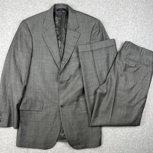 Brooks Brothers Madison Set Tuta Cappotto Blazer Pantaloni 40R Uomo 32x27 Grigio Lana - Foto 1 di 17