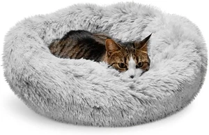 Cat Bed, Cat Beds for Indoor Cats Washable, Orthopedic Soft Fluffy Round Calm... - Picture 1 of 6