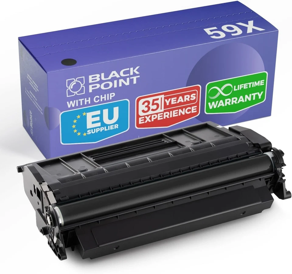 BLACK POINT Cartouche de Toner pour HP CF259X 59X 59A CF259A [avec Puce]...  - Photo 1/4