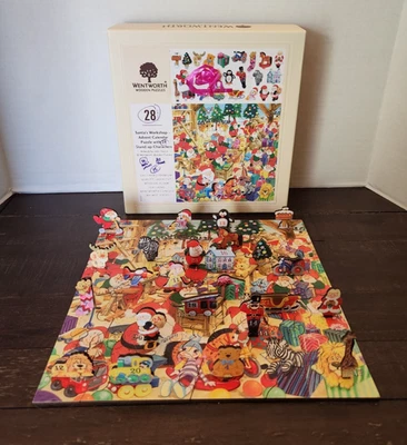 Wentworth Wooden Puzzle Santa’s Workshop Advent Calendar Complete # 812807 - Image 1 of 4