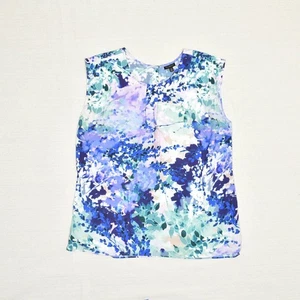 Talbots Damen Bluse Rundhalsausschnitt ärmellos Blumenmuster Polyester mehrfarbig Größe 12 - Bild 1 von 8