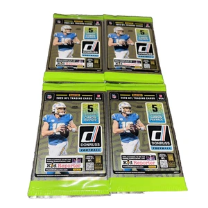 (4)2023 Donruss Football - 5 Card Packs - Factory Sealed - - Bild 1 von 4