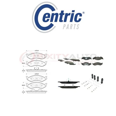 Centric Posi Quiet Disc Brake Pads w Shims for 1997-2006 Jeep TJ 2.4L 2.5L xk Foto 1 de 4