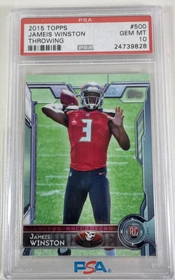 Topps #500 Jameis Winston 2015 PSA 10 GEMA como nuevo Bucs Giants FSU Foto 1 de 2