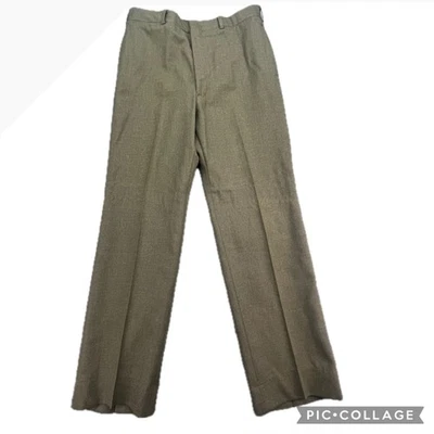 Mens Wool Serge Military Trousers Watauga 35R Green Government Uniform Pants - Image 1 of 4