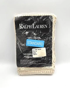Lauren Ralph Lauren Cold Spring Pinstripe Standard Two (2) Pillowcases Vintage - Picture 1 of 3