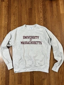 Vintage Champion University of Massachusetts Reverse Weave Crewneck Large Y2K 90 - Bild 1 von 13