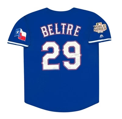 Camiseta Adrian Beltre 2011 Texas Rangers Serie Mundial Azul Antiguo Para Hombre Talla Grande” Foto 1 de 3