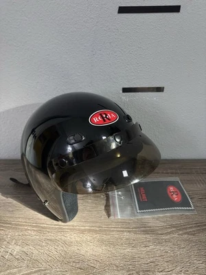 Casco de moto Rodia RMT 10 cara abierta, negro grande 53-54 DOT Foto 1 de 4