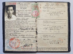 State of  Vietnam Revenue Stamp Document (Driver's License), 1953 - Picture 1 of 2