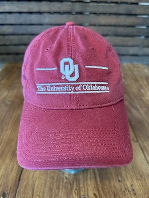 University of Oklahoma OU Sooners The Game Sombrero Triple Barra Granate Correa Trasera SEC Foto 1 de 4