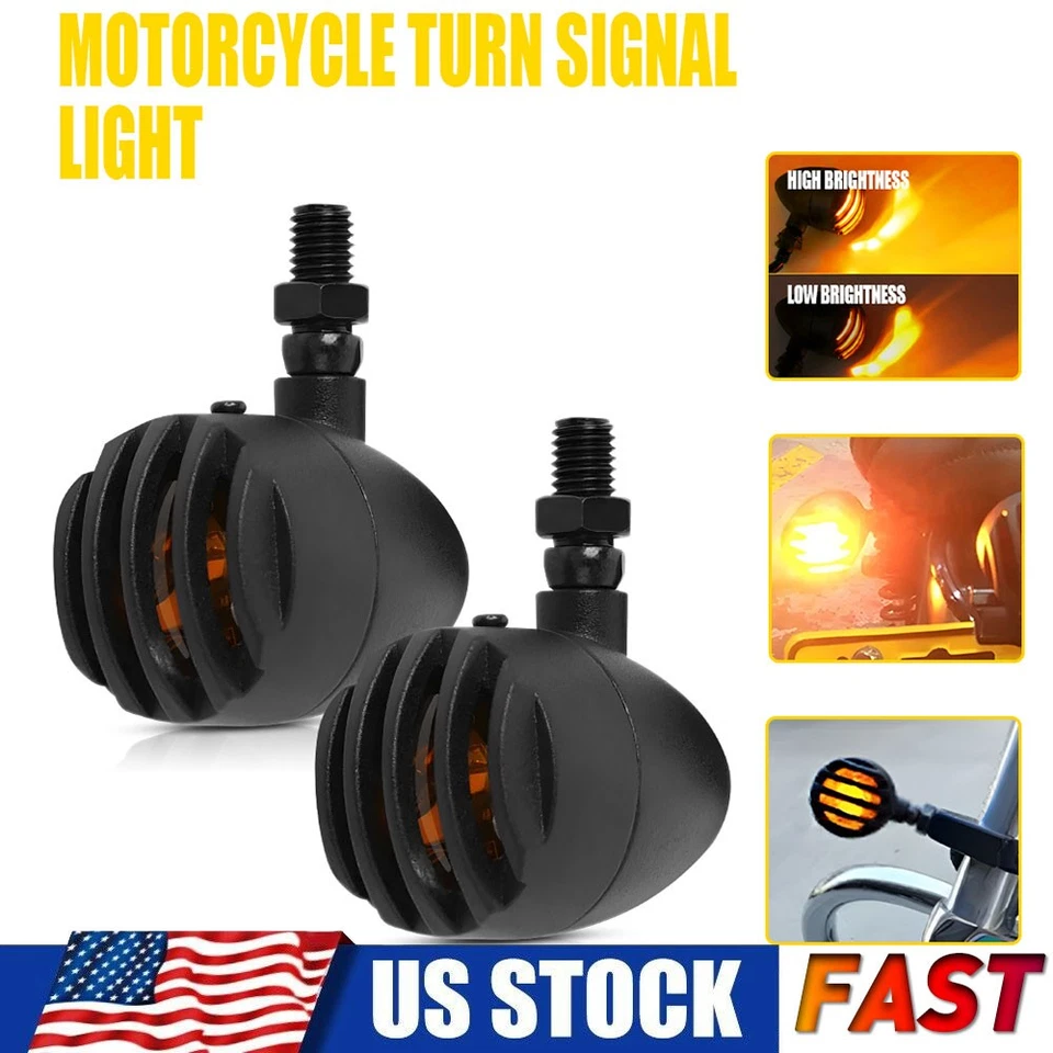 Luz de señal de giro ámbar delantera/trasera para motocicleta Honda Yamaha Suzuki Kawasaki Foto 1 de 4