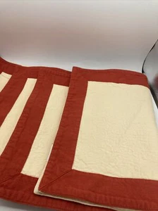 Home, James ! Weekend East Hampton 4 Cotton Placemats Burnt Orange Wheat - Picture 1 of 11