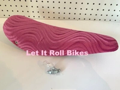 Asiento banana personalizado vintage tapa de terciopelo para bicicleta Stingray Lowrider de 20" ROSA Foto 1 de 2