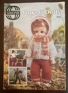 9 Baby Dolls Clothes Barbie Sindy Action Man VTG Knitting Pattern Book SIRDAR117 - Picture 1 of 3