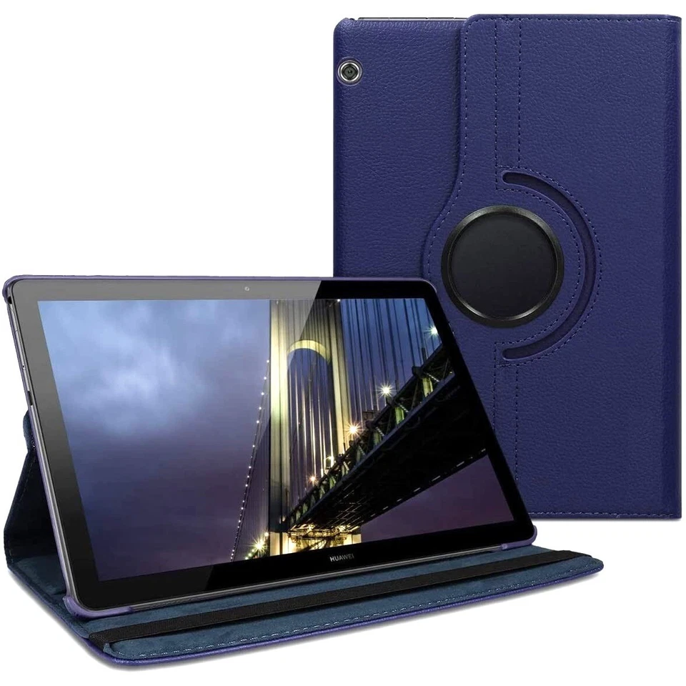 360 Rotating Case Leather Folio Stand For Huawei MediaPad T5 2018 / T3 10 2017 - Image 1 of 4