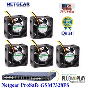 Paquete de 5 ventiladores de repuesto silenciosos para Netgear ProSafe GSM7328FS - Imagen 1 de 8