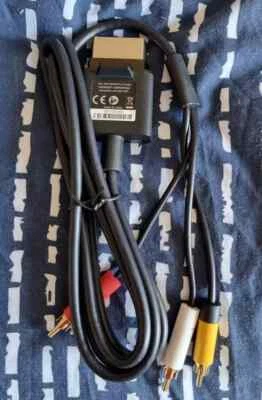 XBOX 360 Official Genuine Slim AV Cable RCA Composite TV Lead  SCART adapter NEW - Image 1 of 4