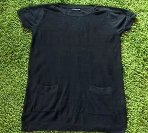 MARIMEKKO PEPITA tunica top misto lino taglia L maniche corte - Foto 1 di 5