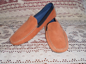 Men's Cole Haan rust/navy moccasin, CH rubber sole, beautiful condition, 10M