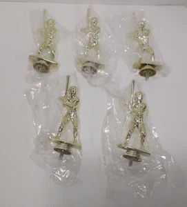 Lote de 5 tapas de trofeos de béisbol de plástico nuevas en paquete - Imagen 1 de 5