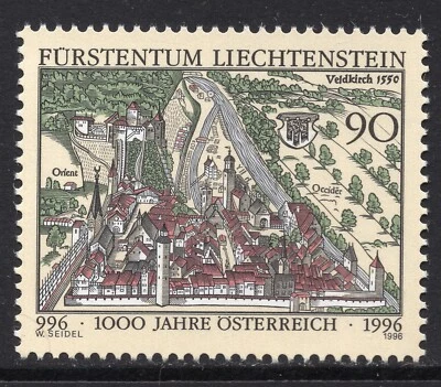 2176 - Liechtenstein 1996 - The 1000th Anniversary of Austria - MNH - Image 1 of 2