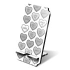 1x 5mm MDF Phone Stand BW - Love Heart Sweets Cute #38588