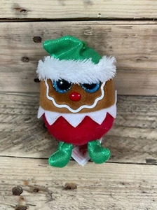 TY Obstkuchen Lebkuchenmann Plüsch Schlüsselanhänger 4 Zoll Beanie Baby Boos Urlaub Tasche Clip - Bild 1 von 6
