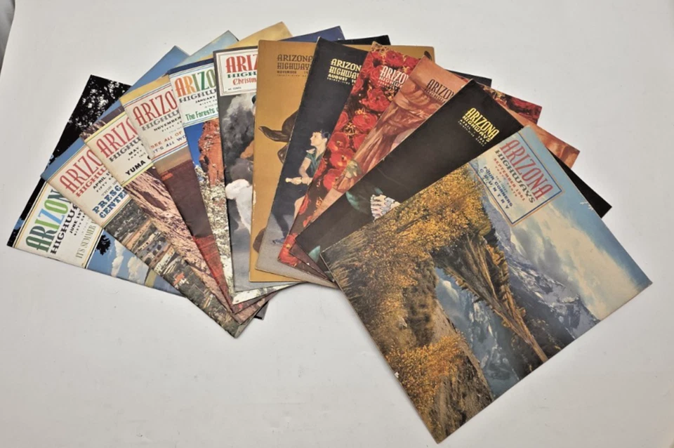 Arizona Highways LOT of 12 Magazines Vintage 40s, 50s, 60s & 70s VGC - Image 1 of 4