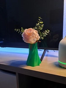 Designer Vase / Blumenvase Kunststoff Grün/Schwarz/Weiß - Bild 1 von 3