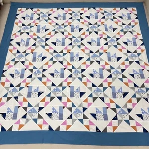 Handarbeit Sommer Enten Baumwolle Patchwork Quilt Top/Topper 86x86" - Bild 1 von 4