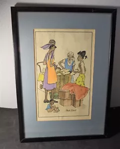 CARIBBEAN ISLAND STREET SCENE - HANDCOLORED - Bild 1 von 6