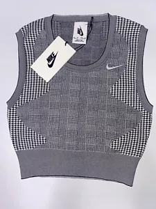 Nike Sleeveless Crop Top Knit Black White Oreo CD3961 010 Womens Size XS - Picture 1 of 6