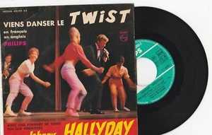 EP JOHNNY HALLYDAY-VIENS DANSER LE TWIST-BANDEAU EN BAS-PHILIPS-FRENCH - Picture 1 of 2