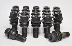 20 x M14 x 1,5, 45 mm Gewinde, Radius Sitz Radschrauben (schwarz) - Bild 1 von 2