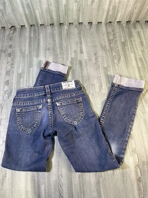 Pantalones de mezclilla True Religion para mujer talla 25 tiro bajo rectos ajustados EE. UU. Foto 1 de 4
